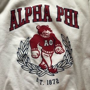 alpha phi vintage bear crew